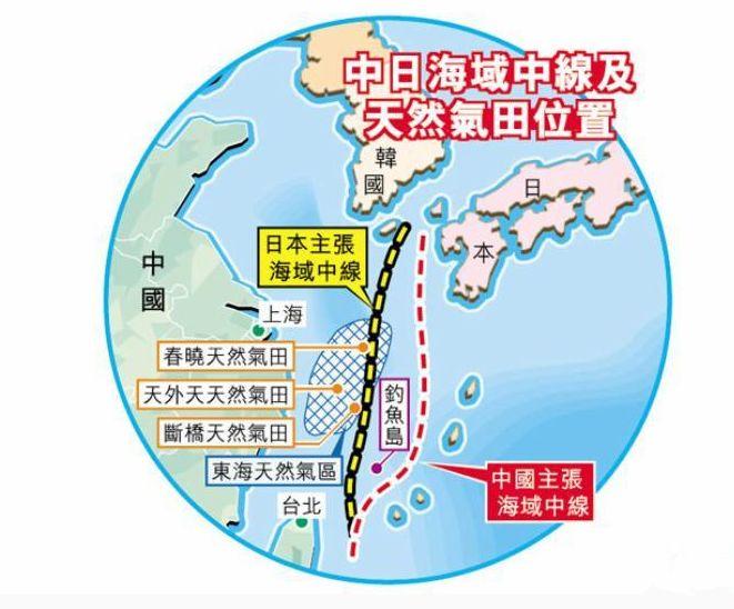 由於中日两国是海上邻国,在海域划分上,难免会与日本发生分歧,不过